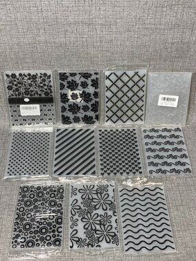 NEW  Crafting Embossing Folders Lot of 11pc Bundle Mixed Brands